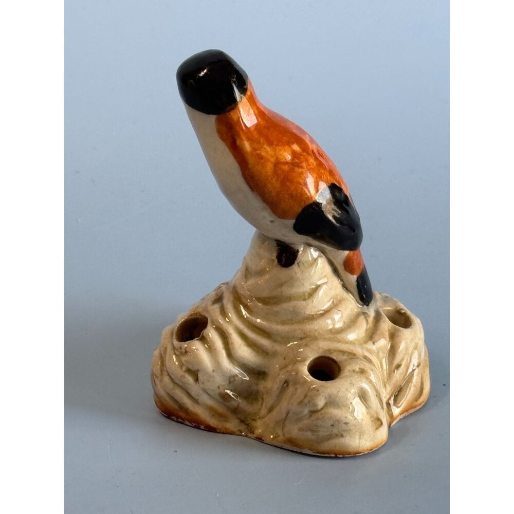 Vintage Ceramic Bird Flower Frog Figurine 3.25" X 2.5" Multicolor - Picture 4 of 5